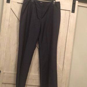 Navy Denim Look Trousers